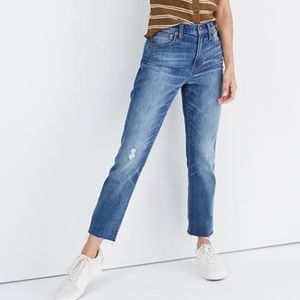 Madewell high rise slim boy jeans